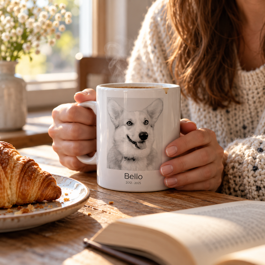 Jeden Morgen bei dir – Personalisierte Gedenktasse